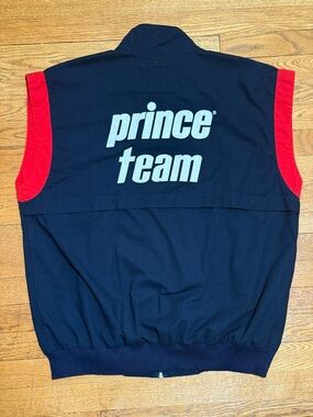 Rad VTG Prince Tennis Brand (XL) Red & Blue Sleeveless Full Zip Windbreaker Vest
